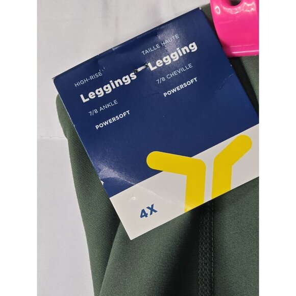 Old Navy Active Green Powersoft High Rise 7/8 Ankle Leggings Size 4X Pockets NEW - Picture 4 of 7